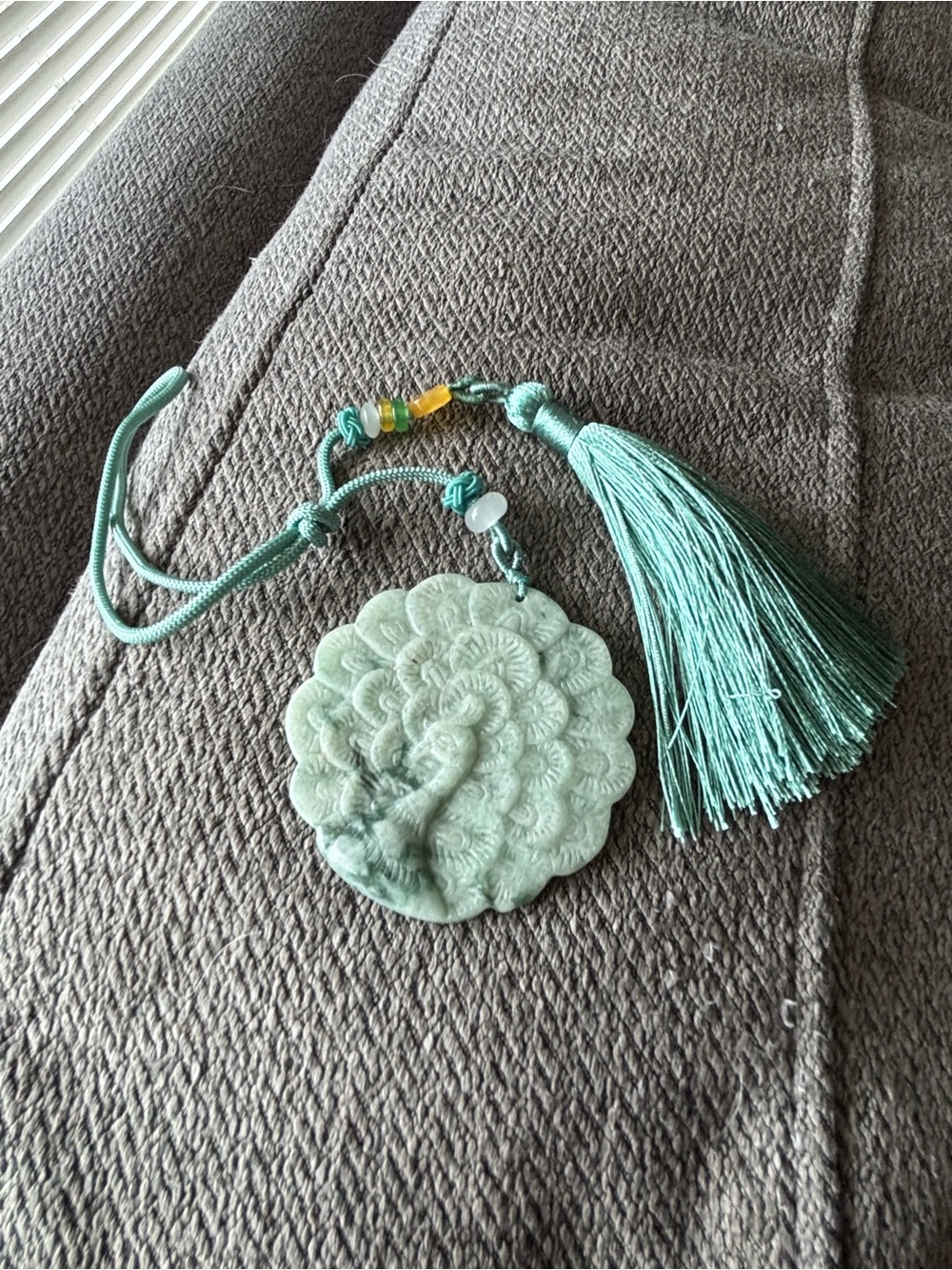 Jadeite Peacock Pendant - Picture 3 of 6